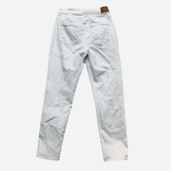 American Eagle Mom Jeans White Womens Size 4 Regular - Picture 2 of 8